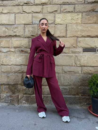 Completo Accappatoio Gessato