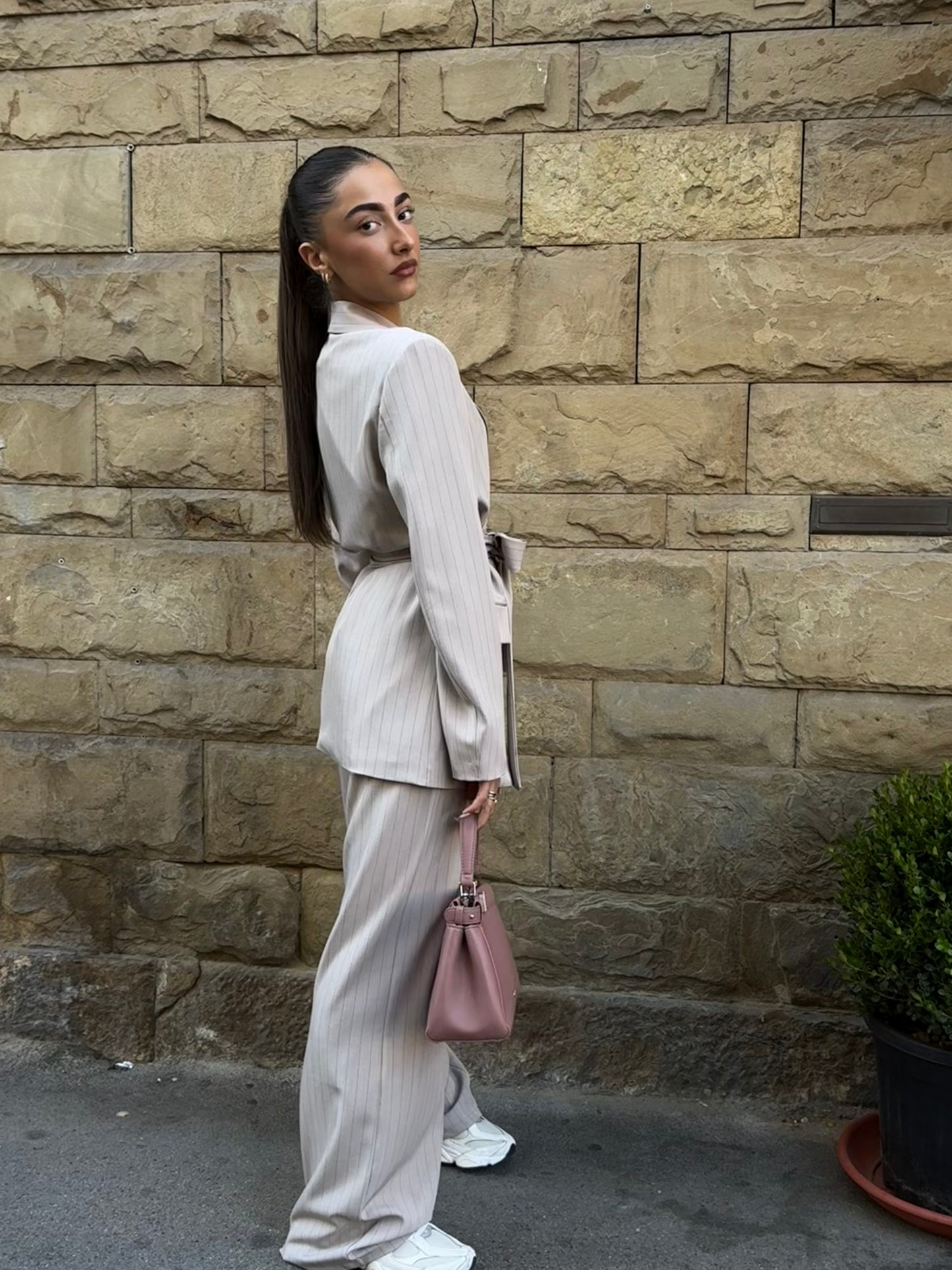 Completo Accappatoio Gessato