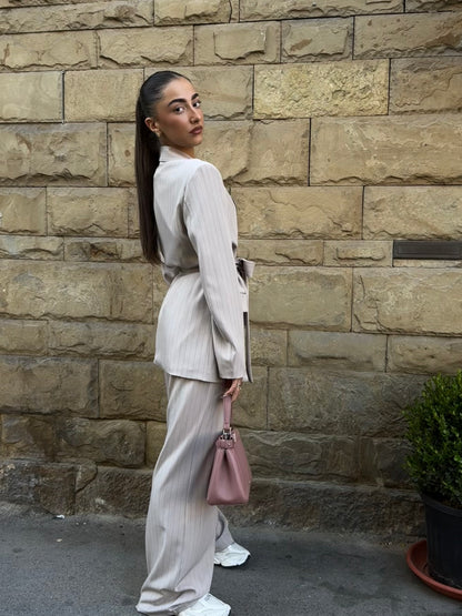 Completo Accappatoio Gessato