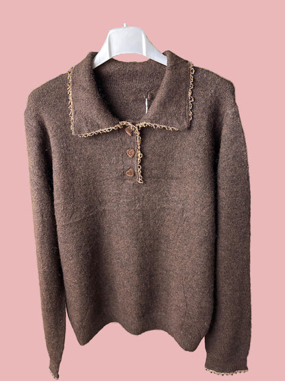 Maglione Polo Ricamato