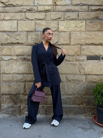 Completo Accappatoio Gessato