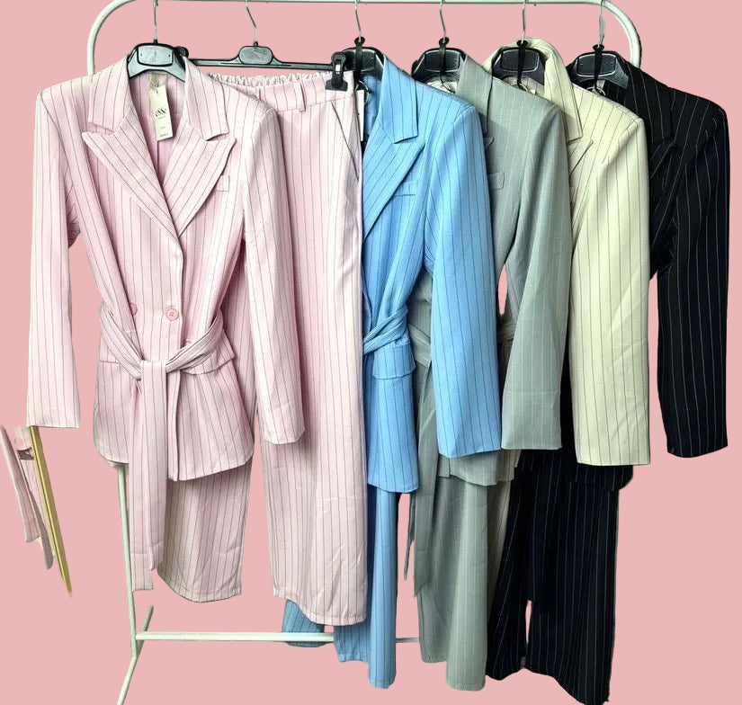 Completo Accappatoio Gessato